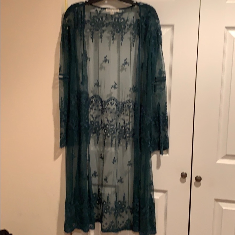 Emerald green kimono